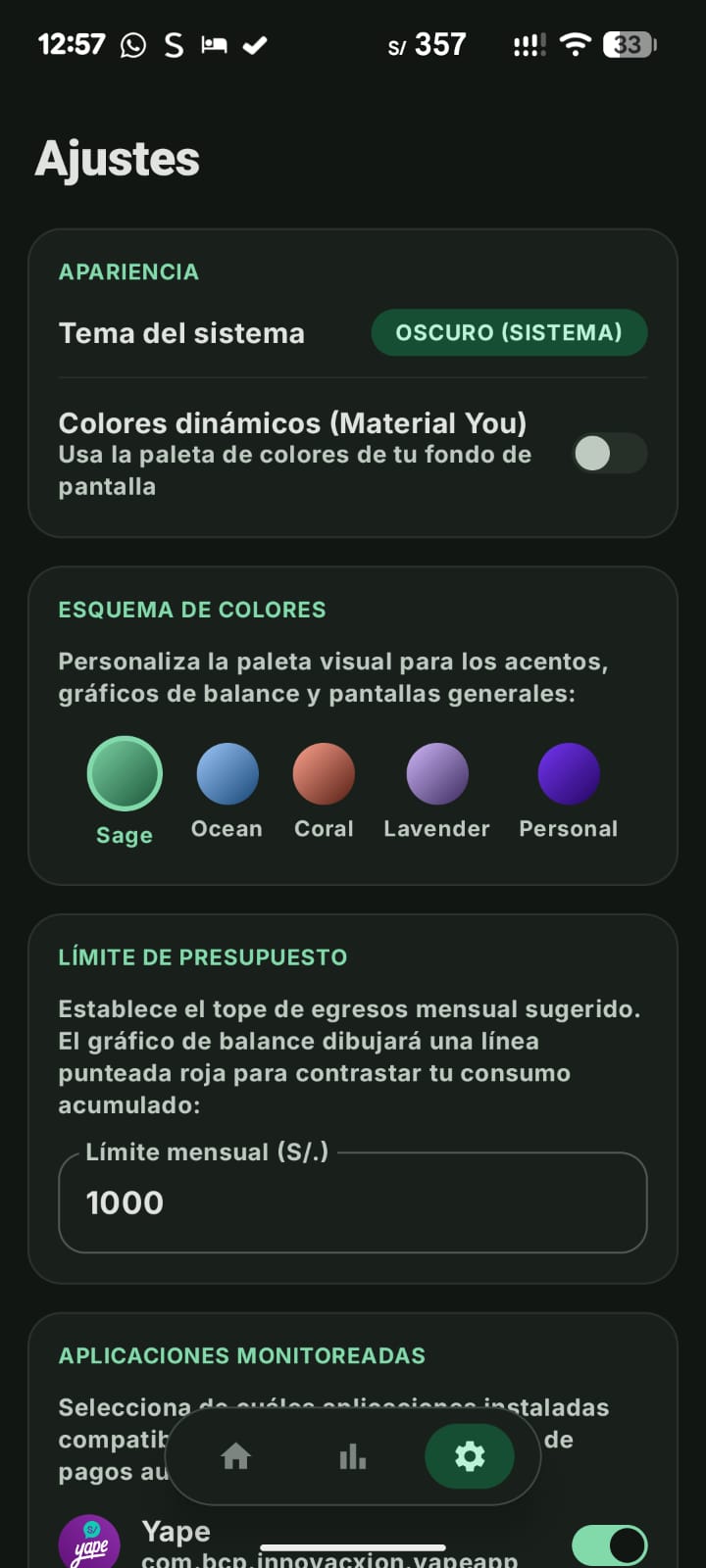 Configuración de la App